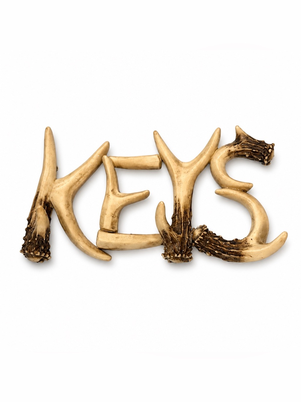 Rustic Wall Mount Key Holder Made From Faux Antlers